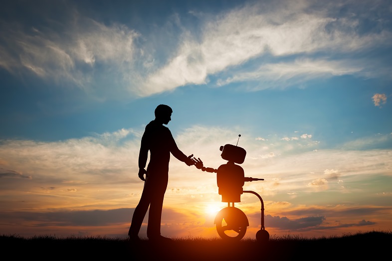 Human and robot